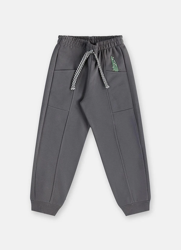 Três e Já - Conjunto Pega-Pega Blusão Calça Cinza 4