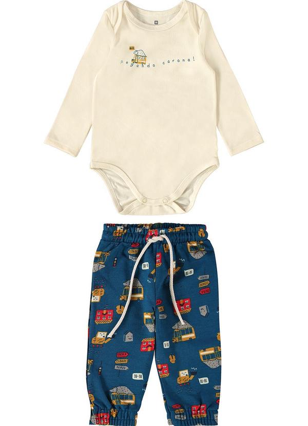 Malwee Kids - Conjunto Pegando Carona Jogger Menino Bege
