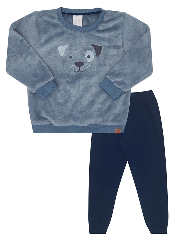 Pulla Bulla Conjunto Pelo e Moletom Azul