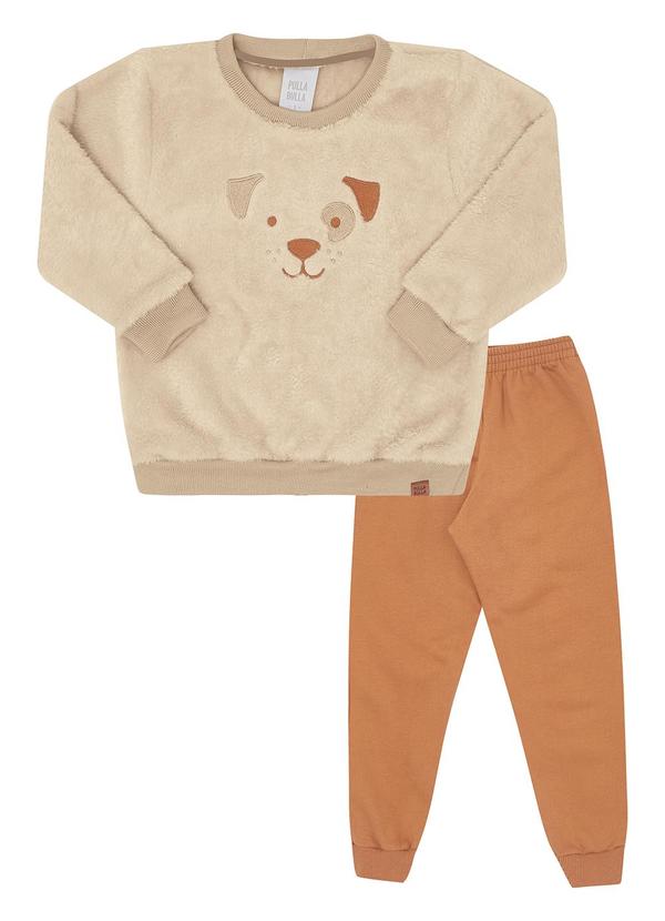 Pulla Bulla - Conjunto Pelo e Moletom Bege