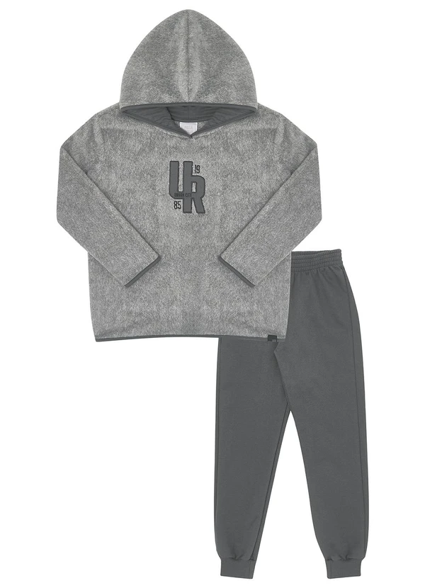 Pulla Bulla - Conjunto Pelo e Moletom Cinza