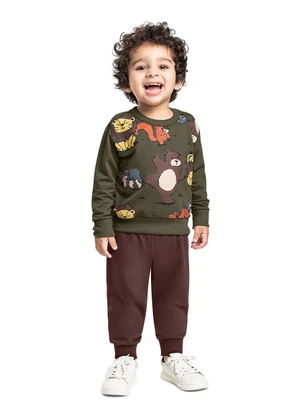 Bee Loop - Conjunto Peludinhos Blusão Verde - BEE LOOP