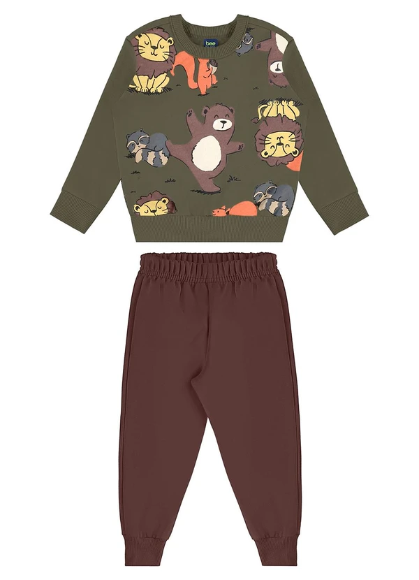 Bee Loop - Conjunto Peludinhos Blusão Verde 2