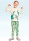 Fakini Kids - Conjunto Pijama Camiseta e Calça Bege - variação: Bege