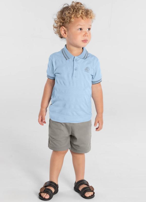 Brandili Mundi - Conjunto Polo Infantil Menino  Azul