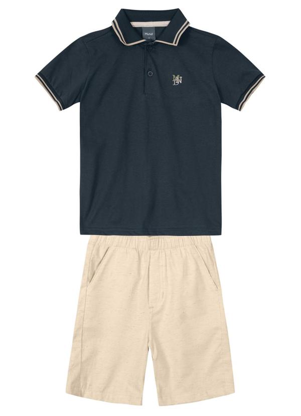 Brandili Mundi - Conjunto Polo Infantil Menino Cinza