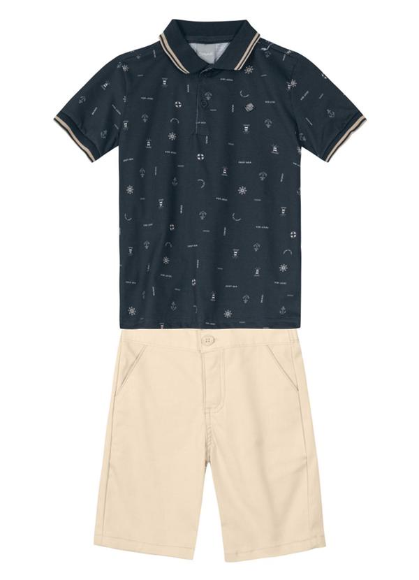 Brandili Mundi - Conjunto Polo Infantil Menino Cinza 1