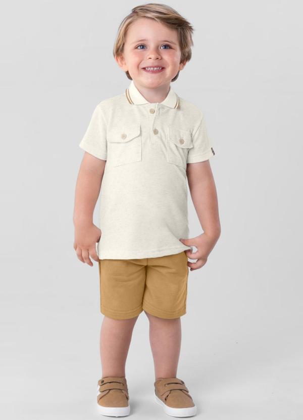 Brandili Mundi - Conjunto Polo Infantil Menino  Natural