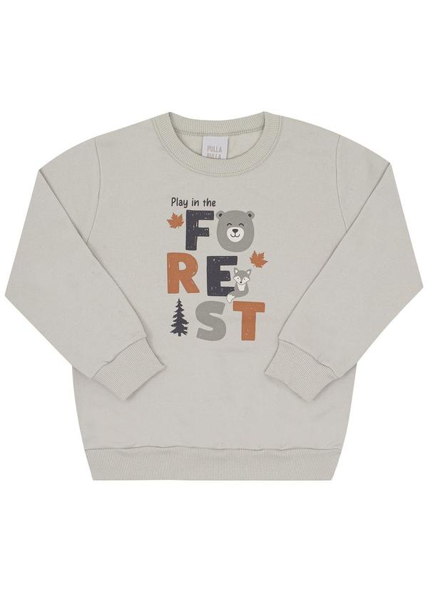 Pulla Bulla - Conjunto Primeiros Passos Menino Moletom Cinza 2