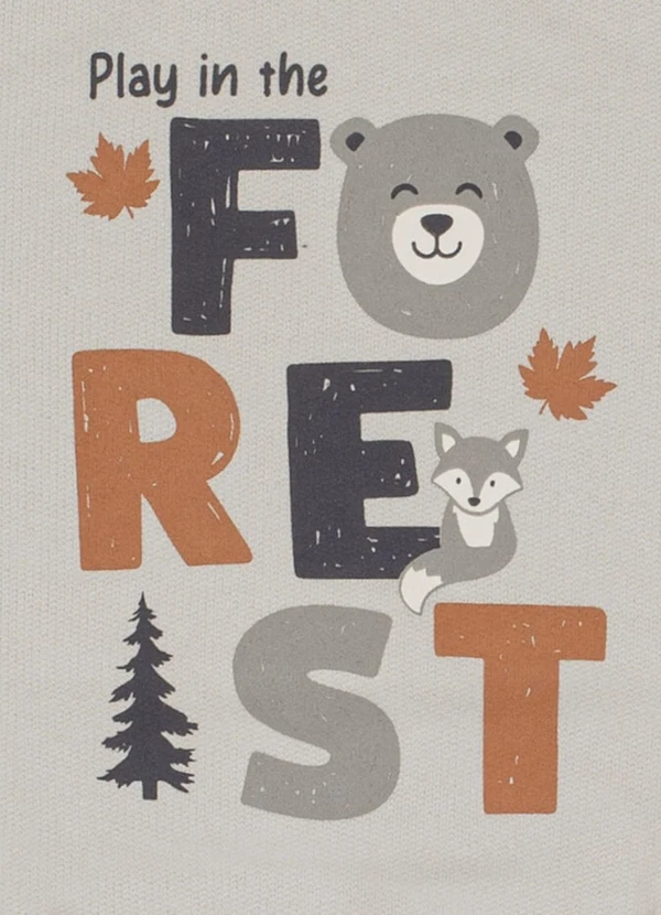 Pulla Bulla - Conjunto Primeiros Passos Menino Moletom Cinza 4