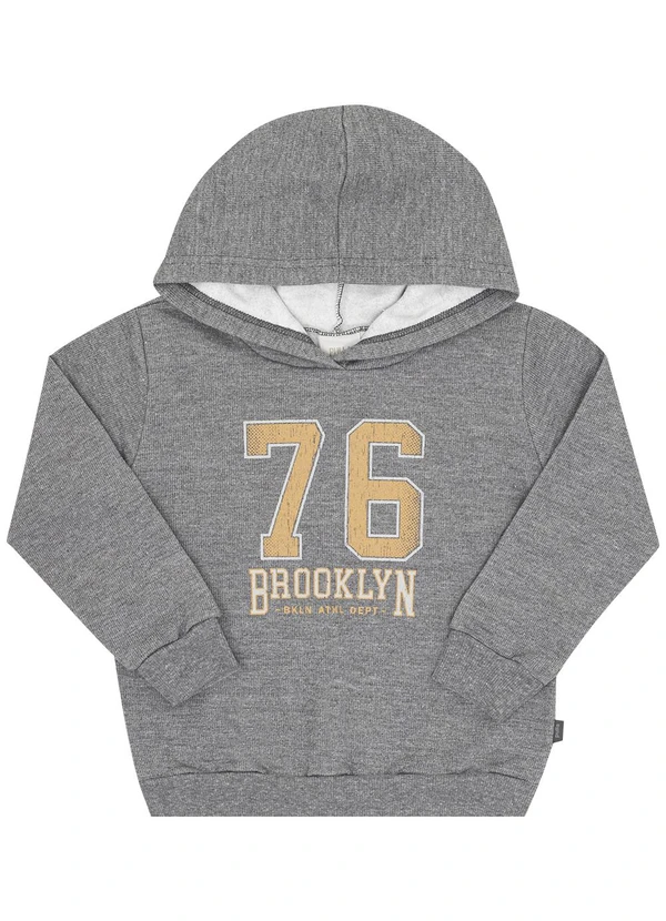 Pulla Bulla - Conjunto Primeiros Passos Menino Moletom Cinza 2