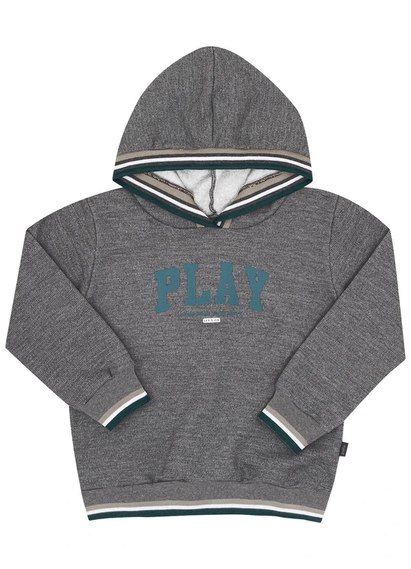 Pulla Bulla - Conjunto Primeiros Passos Menino Moletom Cinza 2