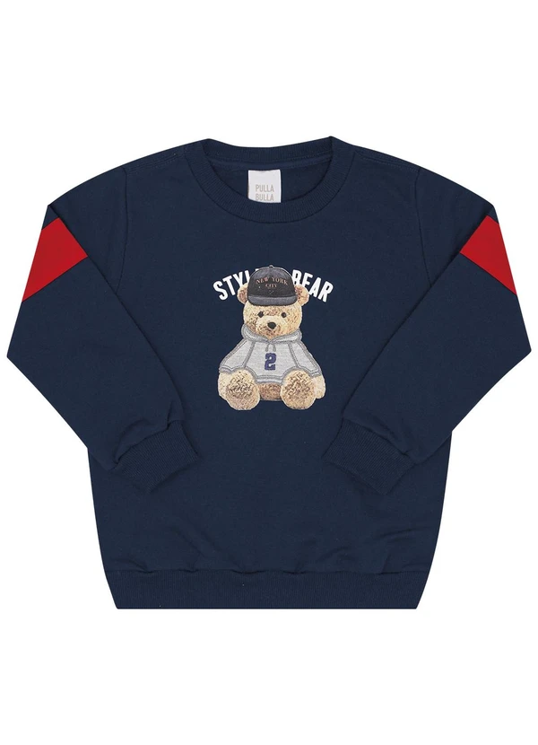 Pulla Bulla - Conjunto Primeiros Passos Menino Moletom Marinho 2