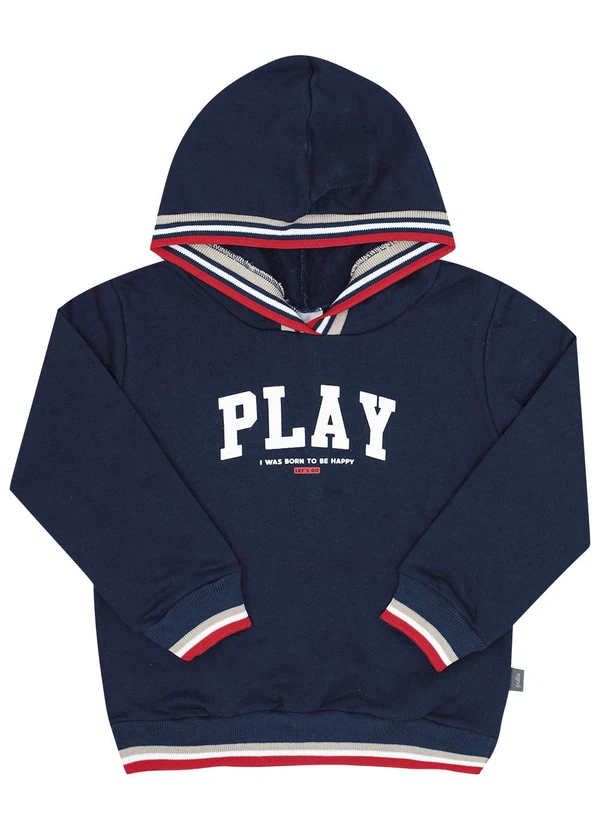 Pulla Bulla - Conjunto Primeiros Passos Menino Moletom Marinho 2