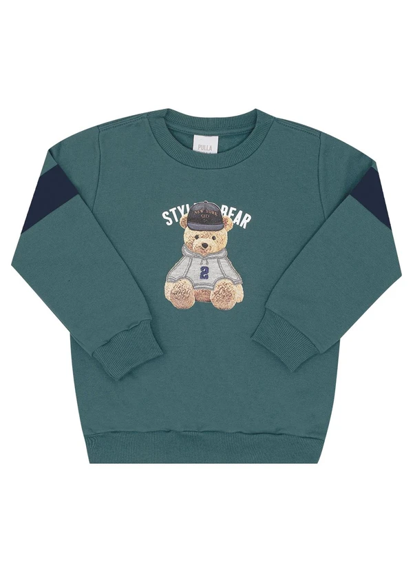 Pulla Bulla - Conjunto Primeiros Passos Menino Moletom Verde 3