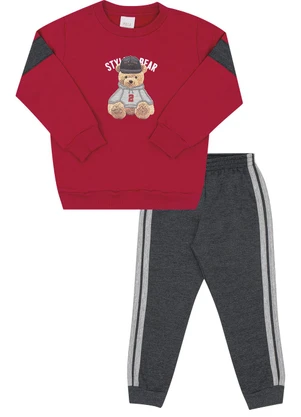 Pulla Bulla - Conjunto Primeiros Passos Moletom Vermelho - PULLA BULLA