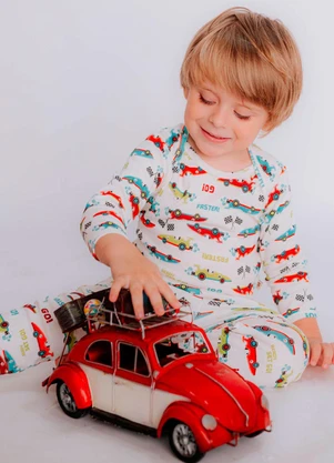 Outlet - Conjunto Ribana Longo Carrinho Estampado - OUTLET