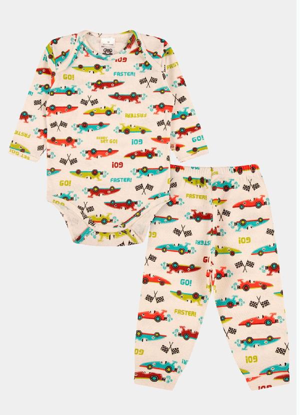 Stolf Baby Kids - Conjunto Ribana Longo Carrinho Estampado 3