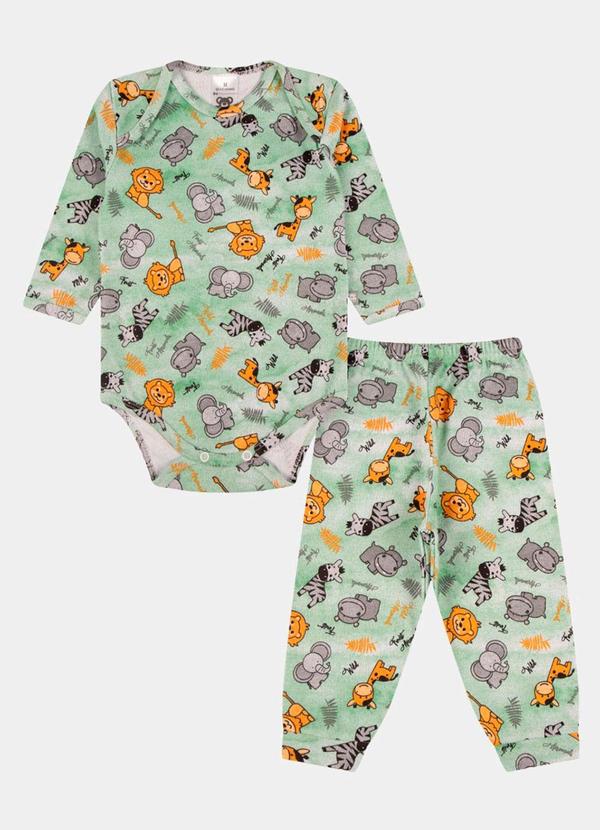 Stolf Baby Kids - Conjunto Ribana Longo Floresta Estampado 3