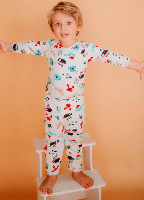 Stolf Baby Kids - Conjunto Ribana Longo Fundo do Mar Estampado 2