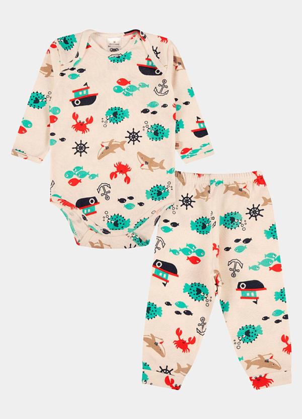 Stolf Baby Kids - Conjunto Ribana Longo Fundo do Mar Estampado 4