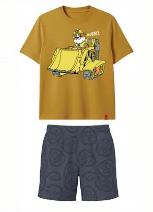 Malwee Kids - Conjunto Rubble® em Moletinho Amarelo Mostarda - MALWEE KIDS