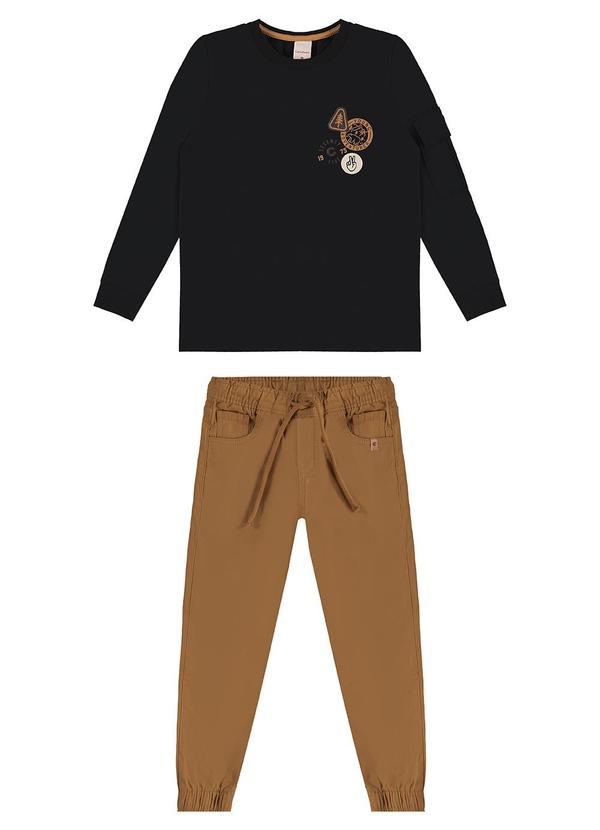 Carinhoso - Conjunto Seventy Five Jogger Preto