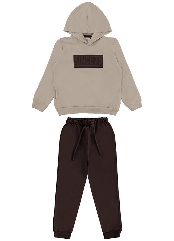 Carinhoso - Conjunto Since 75 em Moletom Marrom
