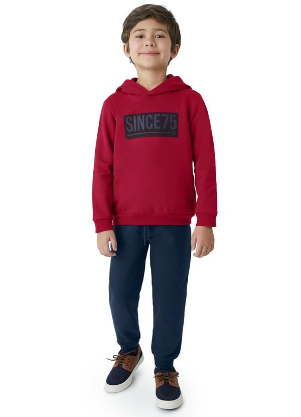 Carinhoso - Conjunto Since 75 em Moletom Vermelho