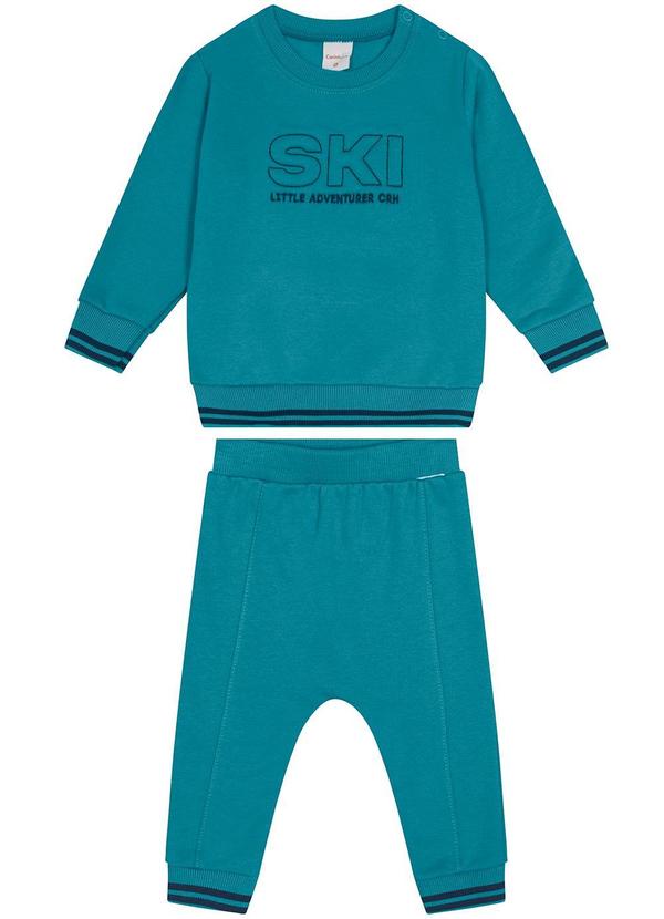 Carinhoso - Conjunto Ski em Moletom Menino Azul