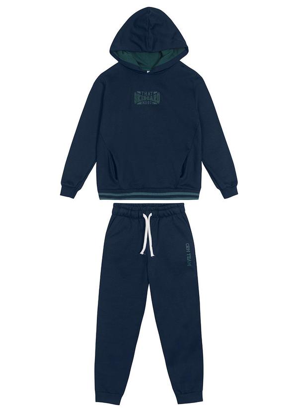 Carinhoso - Conjunto Skiboard em Moletom Menino Azul