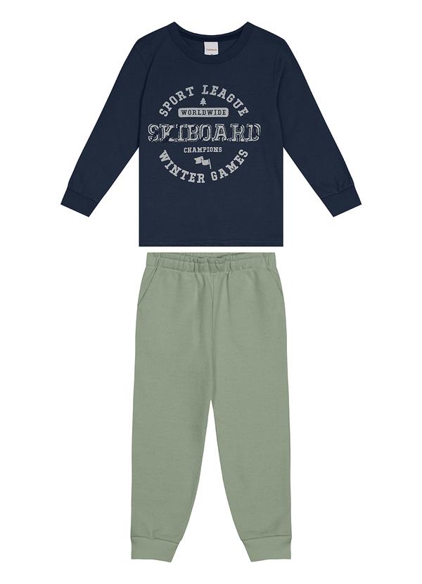 Carinhoso - Conjunto Skiboard Jogger Menino Azul