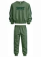 Carinhoso - Conjunto Sport Bordado em Moletom Bege - variação: Verde Militar