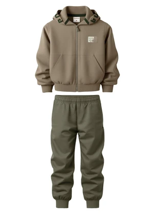 Carinhoso - Conjunto Sport Style em Moletom Verde Musgo - CARINHOSO
