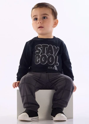 Quimby - Conjunto Stay Cool para Bebê Menino Preto - QUIMBY