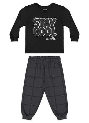 Quimby - Conjunto Stay Cool para Bebê Menino Preto - QUIMBY
