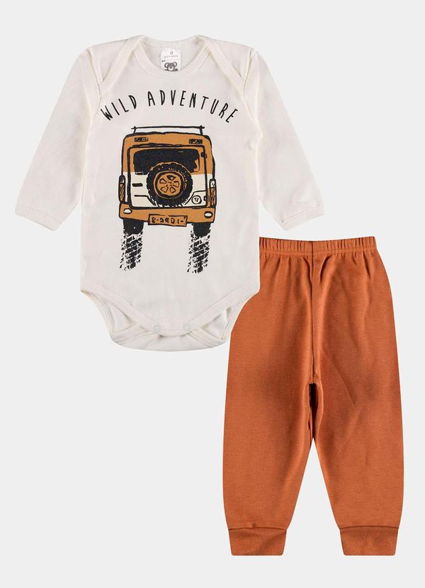 Stolf Baby Kids - Conjunto Suedine Longo Adventure Off Bege