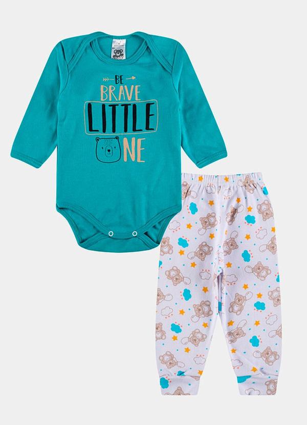 Stolf Baby Kids - Conjunto Suedine Longo Be Brave Esmeralda Verde
