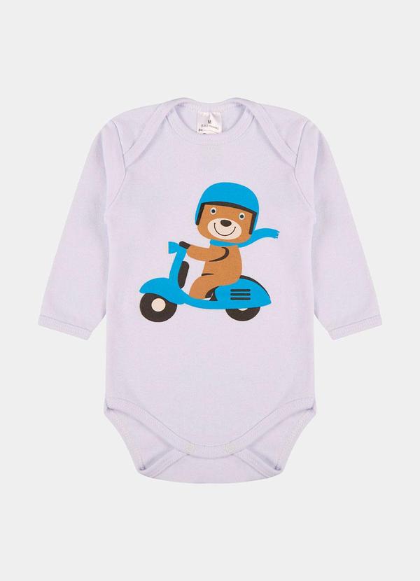 Stolf Baby Kids - Conjunto Suedine Longo Urso Moto Branco 2