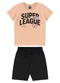 Bee Loop - Conjunto Super League Camiseta Marrom - variação:  