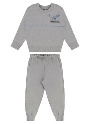 Bee Loop - Conjunto T-Rex Time Infantil Cinza - BEE LOOP