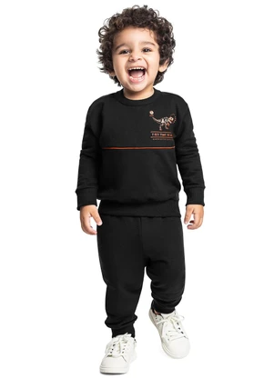 Bee Loop - Conjunto T-Rex Time Infantil Preto - BEE LOOP