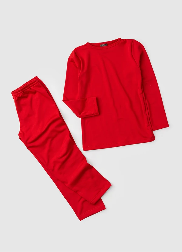 Rosa Azul - Conjunto Térmico Blusa + Calça Vermelho