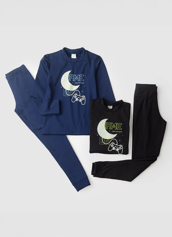 Vida Costeira - Conjunto Térmico Brilha no Escuro Marinho 5