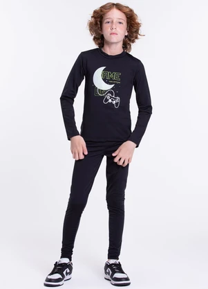 Vida Costeira - Conjunto Térmico Infantil Brilha no Escuro Preto - VIDA COSTEIRA