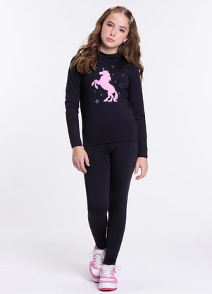 Vida Costeira - Conjunto Térmico Infantil Brilha no Escuro Preto - VIDA COSTEIRA