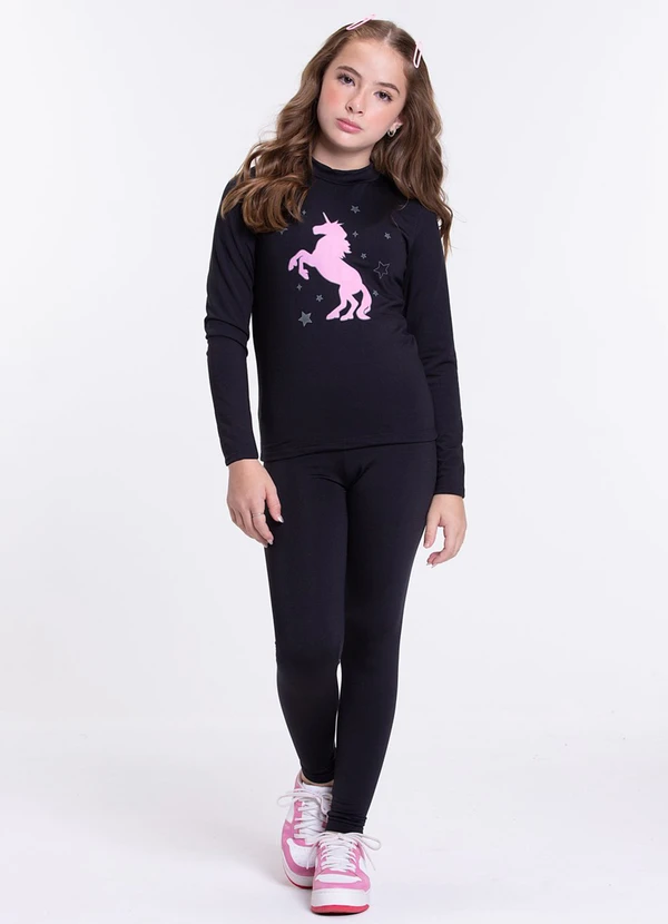 Vida Costeira - Conjunto Térmico Infantil Brilha no Escuro Preto