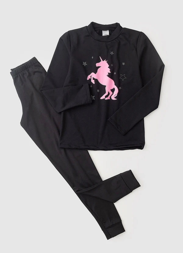 Vida Costeira - Conjunto Térmico Infantil Brilha no Escuro Preto 5