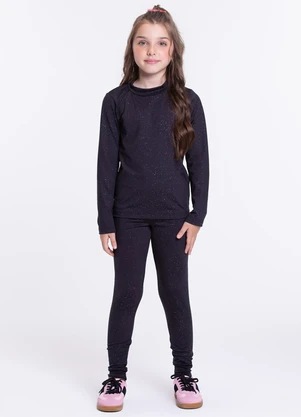 Vida Costeira - Conjunto Térmico Infantil Brilhos Mágicos Preto - VIDA COSTEIRA