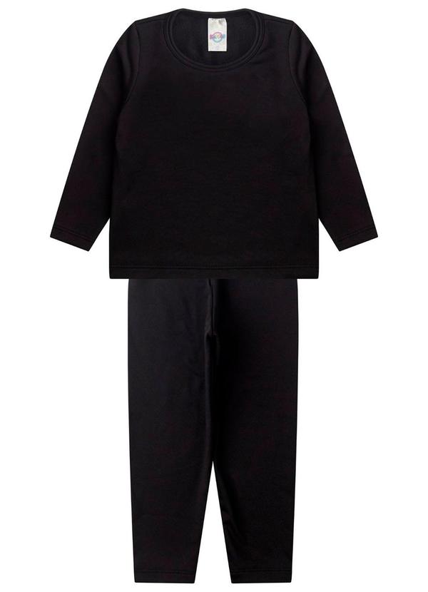 Rovi Kids - Conjunto Termico Infantil Segunda Pele Preto